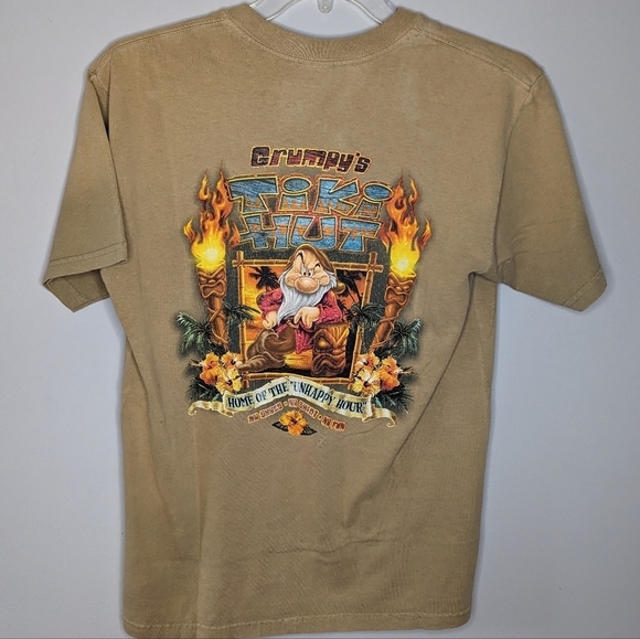 Vintage Grumpy's Disney Seven Dwarves Tiki Hut Mens Tshirt Size Medium - Picture 4 of 4